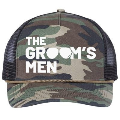 Groomsmen Groom Squat Men Bachelor Supplies Party Wedding Retro Rope Trucker Hat Cap