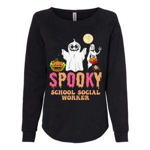 Groovy Ghost Spooky Retro School Social Worker Halloween Womens California Wash Sweatshirt