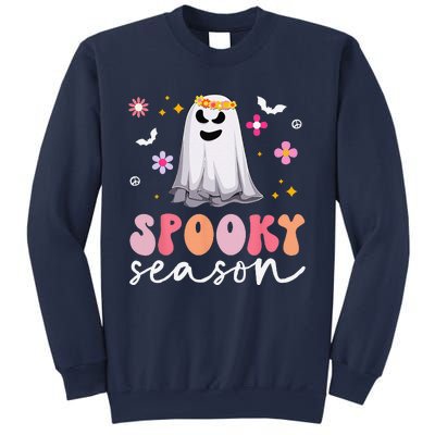 Groovy Ghost Spooky Season Retro Halloween Hippie Sweatshirt