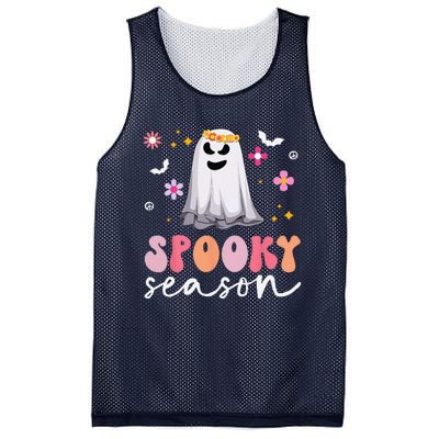 Groovy Ghost Spooky Season Retro Halloween Hippie Mesh Reversible Basketball Jersey Tank