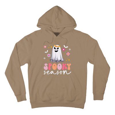 Groovy Ghost Spooky Season Retro Halloween Hippie Hoodie