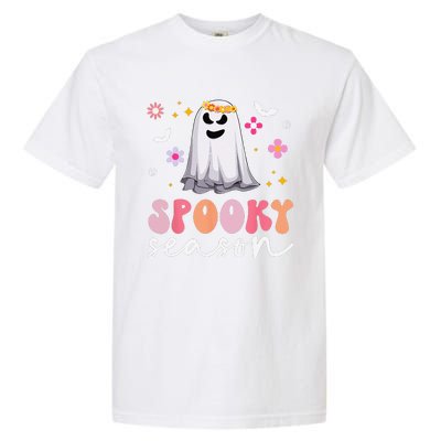 Groovy Ghost Spooky Season Retro Halloween Hippie Garment-Dyed Heavyweight T-Shirt