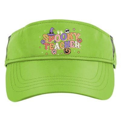 Groovy Ghost Spooky Teacher Retro Hippie Halloween Teach Adult Drive Performance Visor