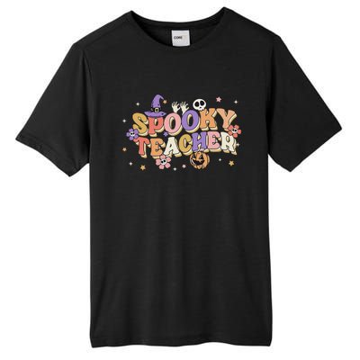 Groovy Ghost Spooky Teacher Retro Hippie Halloween Teach Tall Fusion ChromaSoft Performance T-Shirt