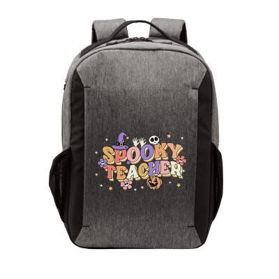 Groovy Ghost Spooky Teacher Retro Hippie Halloween Teach Vector Backpack