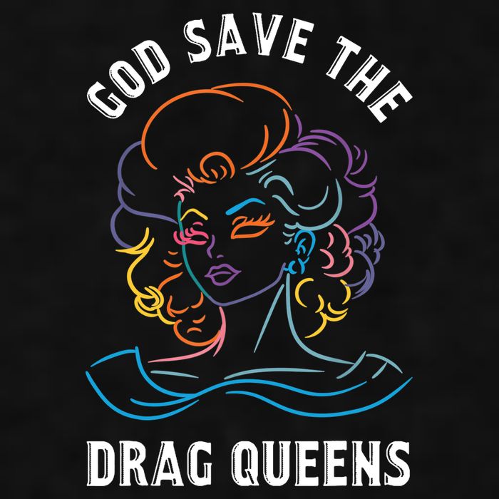 Groovy God Save The Drag Queens Ladies PosiCharge Tri-Blend Wicking Tank