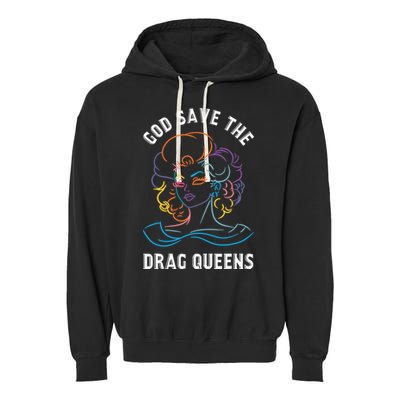 Groovy God Save The Drag Queens Garment-Dyed Fleece Hoodie