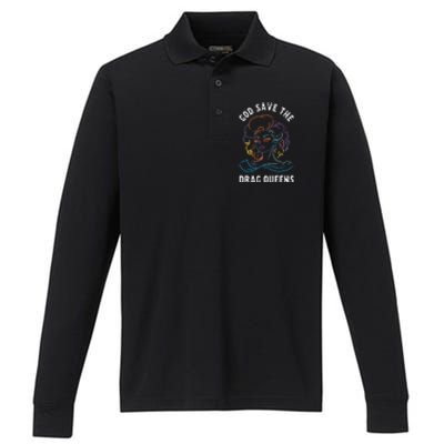 Groovy God Save The Drag Queens Performance Long Sleeve Polo