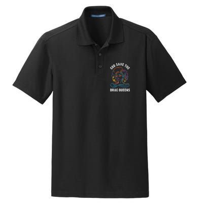 Groovy God Save The Drag Queens Dry Zone Grid Polo