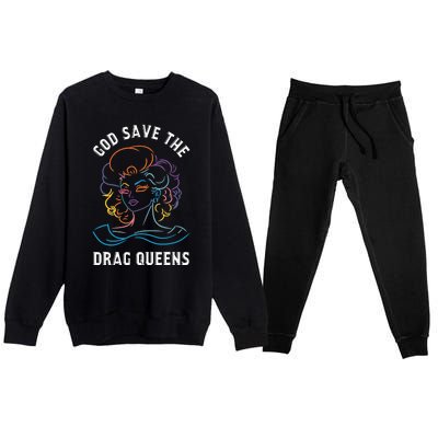 Groovy God Save The Drag Queens Premium Crewneck Sweatsuit Set