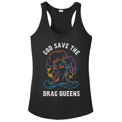 Groovy God Save The Drag Queens Ladies PosiCharge Competitor Racerback Tank