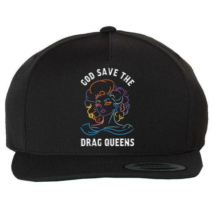 Groovy God Save The Drag Queens Wool Snapback Cap