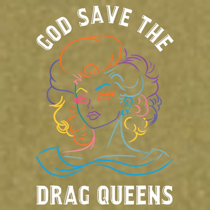 Groovy God Save The Drag Queens Garment-Dyed Women's Muscle Tee