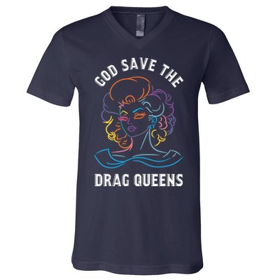 Groovy God Save The Drag Queens V-Neck T-Shirt