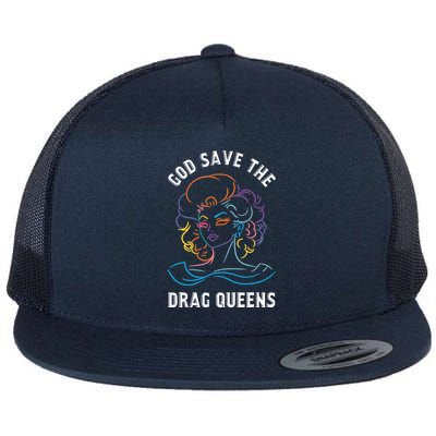 Groovy God Save The Drag Queens Flat Bill Trucker Hat