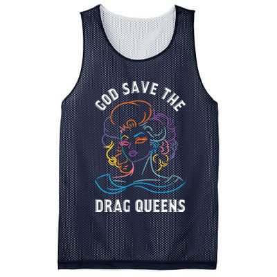 Groovy God Save The Drag Queens Mesh Reversible Basketball Jersey Tank