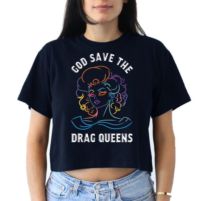 Groovy God Save The Drag Queens Crop Top