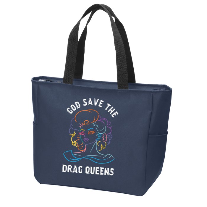 Groovy God Save The Drag Queens Zip Tote Bag