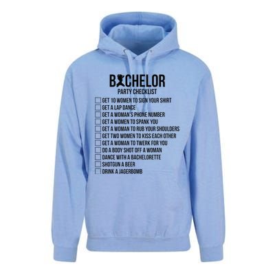 Groomsmen Groom Squat Men Bachelor Supplies Party Checklist Unisex Surf Hoodie