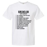 Groomsmen Groom Squat Men Bachelor Supplies Party Checklist Garment-Dyed Heavyweight T-Shirt