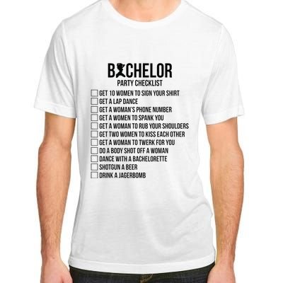 Groomsmen Groom Squat Men Bachelor Supplies Party Checklist Adult ChromaSoft Performance T-Shirt