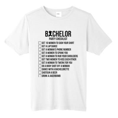 Groomsmen Groom Squat Men Bachelor Supplies Party Checklist Tall Fusion ChromaSoft Performance T-Shirt