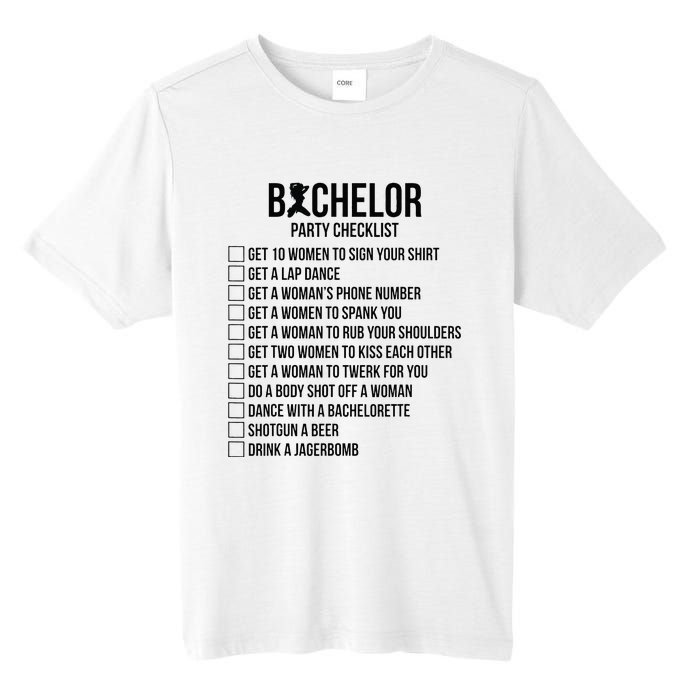 Groomsmen Groom Squat Men Bachelor Supplies Party Checklist Tall Fusion ChromaSoft Performance T-Shirt