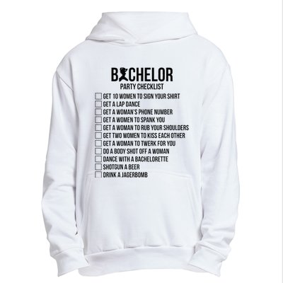 Groomsmen Groom Squat Men Bachelor Supplies Party Checklist Urban Pullover Hoodie