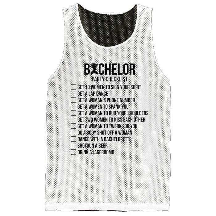 Groomsmen Groom Squat Men Bachelor Supplies Party Checklist Mesh Reversible Basketball Jersey Tank