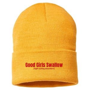 Good Girl Swallow Fight Eating Disorders Sustainable Knit Beanie