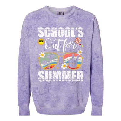 Graduation Gift Schools Out For Summer Students Teacher Colorblast Crewneck Sweatshirt