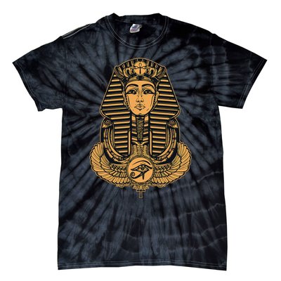 Gold Great Sphinx Drawing Egypt God Pharaoh Sphinx Animal Tie-Dye T-Shirt