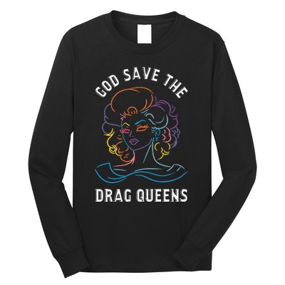 Groovy God Save The Drag Queens Premium Long Sleeve Shirt