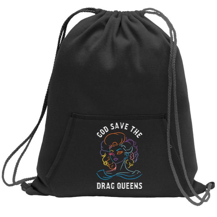 Groovy God Save The Drag Queens Premium Sweatshirt Cinch Pack Bag