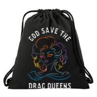 Groovy God Save The Drag Queens Premium Drawstring Bag