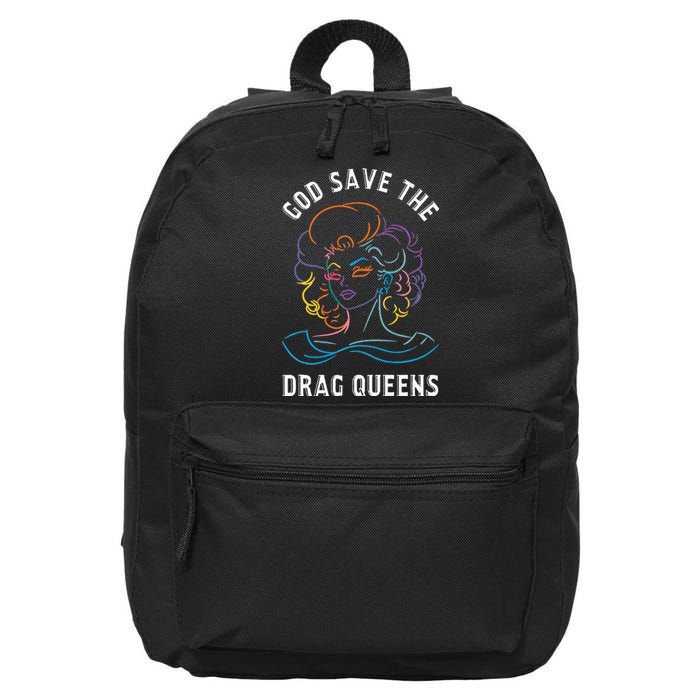 Groovy God Save The Drag Queens Premium 16 in Basic Backpack