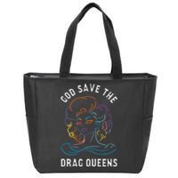 Groovy God Save The Drag Queens Premium Zip Tote Bag