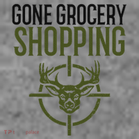 Gone Grocery Shopping Funny Hunters Deer Hunting 7-Panel Snapback Hat