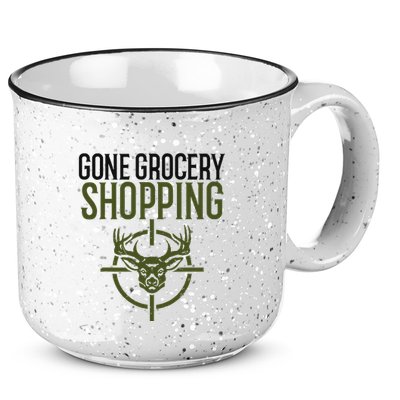 Gone Grocery Shopping Funny Hunters Deer Hunting 15oz Campfire Ceramic Mug