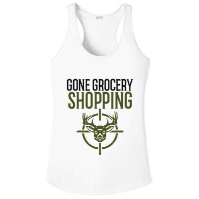 Gone Grocery Shopping Funny Hunters Deer Hunting Ladies PosiCharge Competitor Racerback Tank