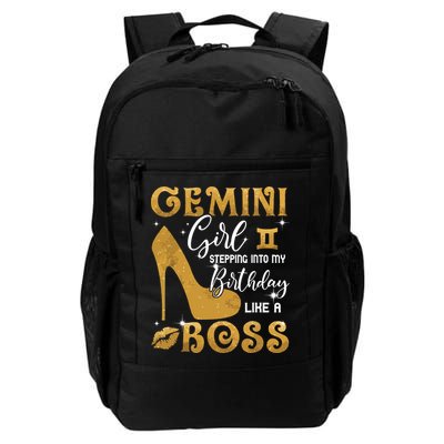 Gemini Girl Stepping Into My Birthday Like A Boss Heel Backpack
