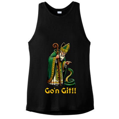 GoN Git St Patricks Day Funny St Patrick Ladies PosiCharge Tri-Blend Wicking Tank
