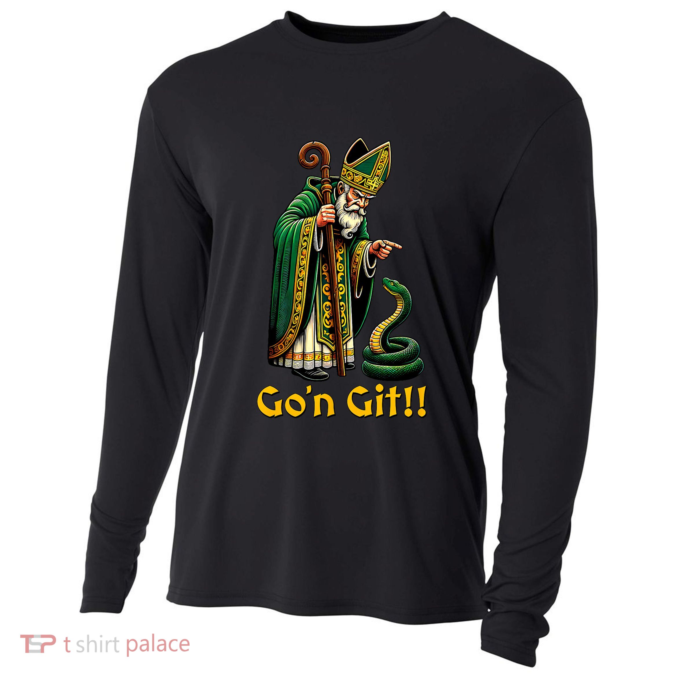 GoN Git St Patricks Day Funny St Patrick Cooling Performance Long Sleeve Crew