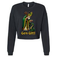 GoN Git St Patricks Day Funny St Patrick Cropped Pullover Crew