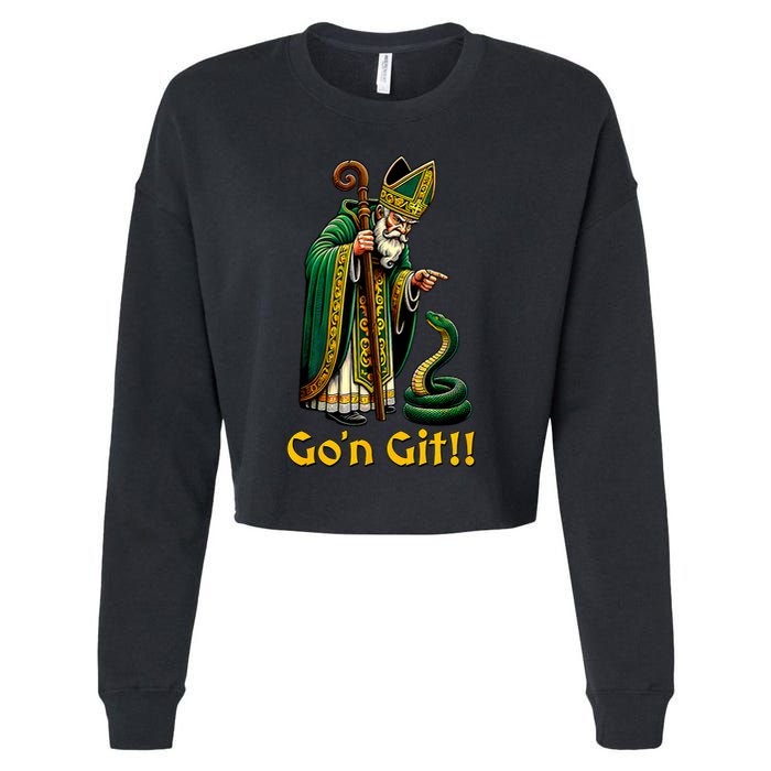GoN Git St Patricks Day Funny St Patrick Cropped Pullover Crew