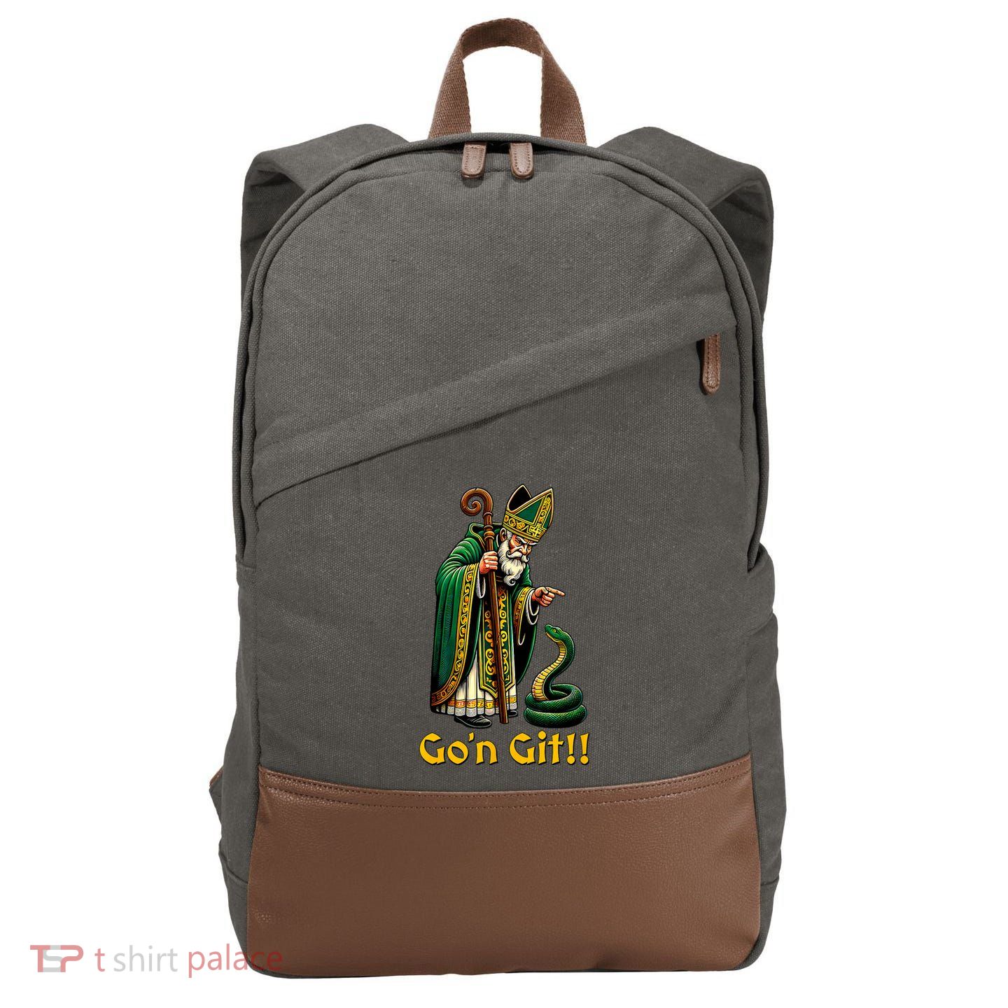 GoN Git St Patricks Day Funny St Patrick Cotton Canvas Backpack