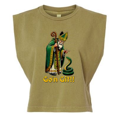 GoN Git St Patricks Day Funny St Patrick Garment-Dyed Women's Muscle Tee