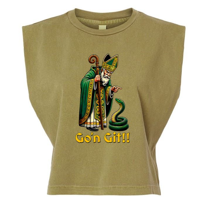 GoN Git St Patricks Day Funny St Patrick Garment-Dyed Women's Muscle Tee