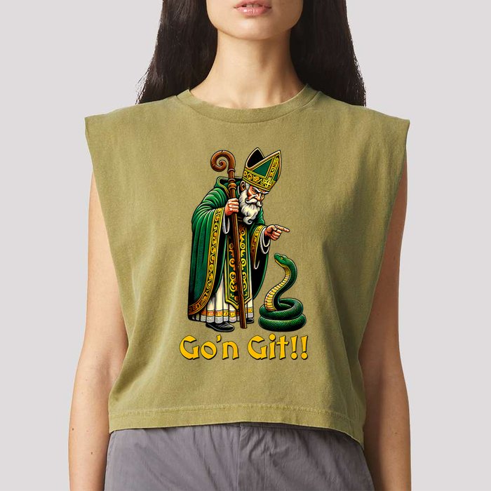 GoN Git St Patricks Day Funny St Patrick Garment-Dyed Women's Muscle Tee