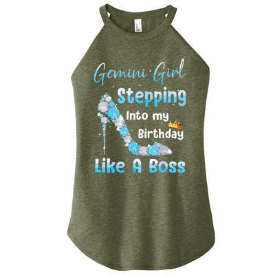 Gemini Girl Stepping Into My Birthday Like A Boss Women’s Perfect Tri Rocker Tank